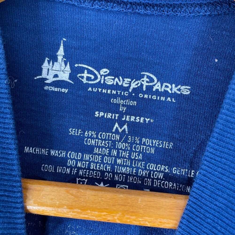 Walt Disney World Spirit Jersey Womens Medium Blue White Striped Nautical Shirt - Picture 3 of 7